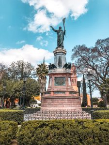 Statue of Miguel Hidalgo, who championed the Mexican War of Independence in the city of Dolores Hidalgo, Guanajuato
