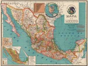 looking for mexico themed gifts? Why not choose a map of Mexico?