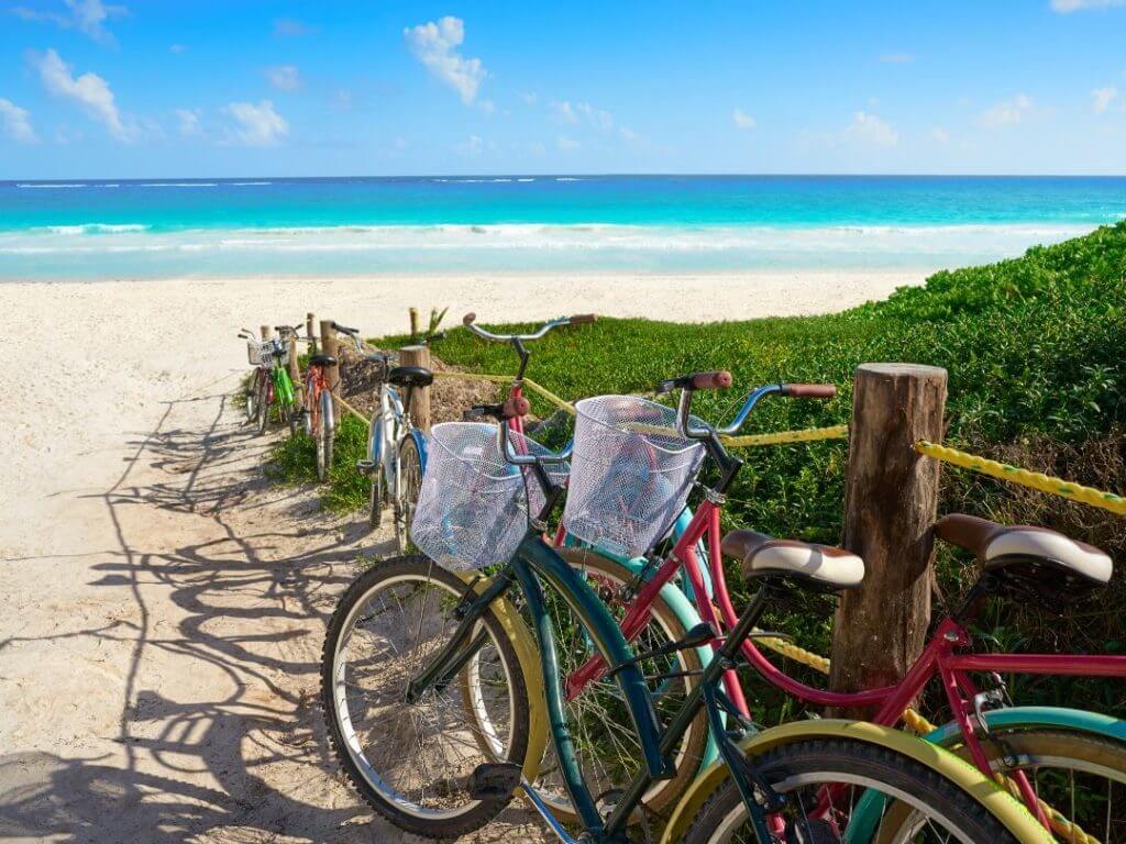 bicycles are a great way to get around in the riviera maya