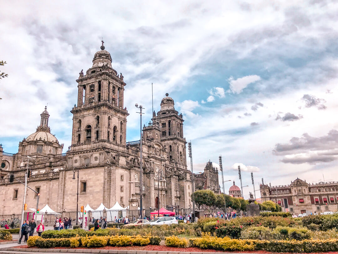 The Metropolitan Cathedral is one of many famous landmarks situated on Mexico City's zocalo. 