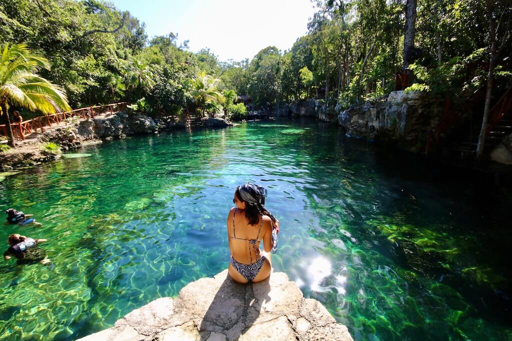 swimming in cenotes is a popular excursions from Tulum