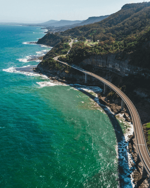 Aerial view of the pacific coast highway in california