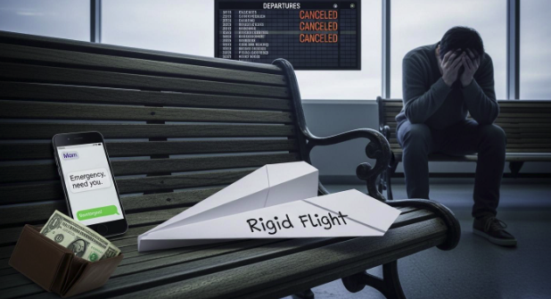 Man worried about his parents before traveling